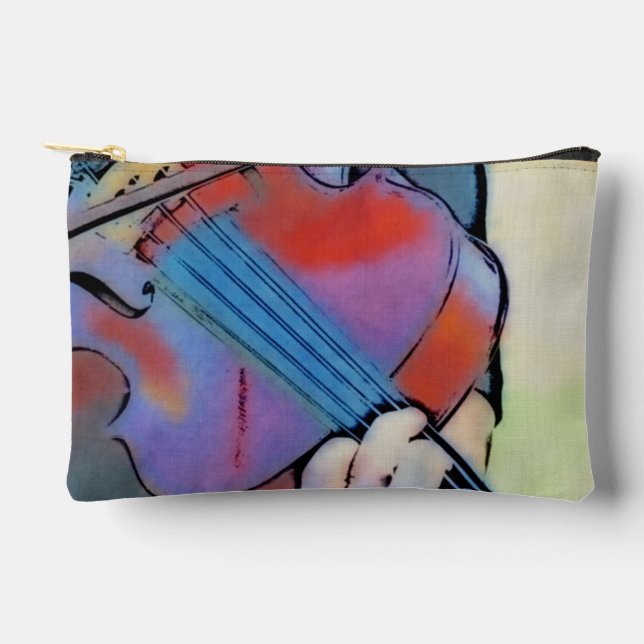 Abstract Violin Small Accessory Pouch (Front)