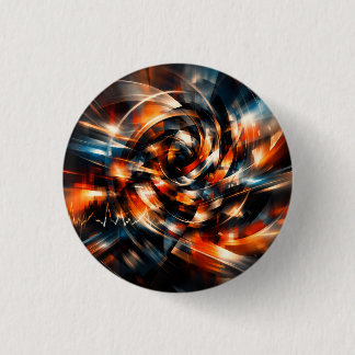 Abstract Vision of Motion & Mind 1 Inch Round Button