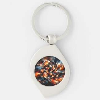 Abstract Vision of Motion & Mind Keychain