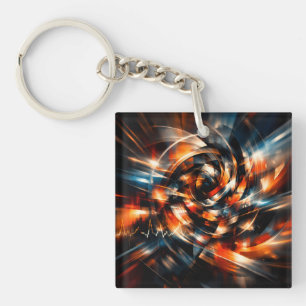 Abstract Vision of Motion & Mind Keychain