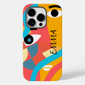 Abstract Vivid Colour Face Art iPhone Case