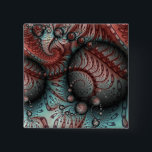 Abstract Vivid Fantasy Fractal Art Brown Blue 2 Inch Square Button<br><div class="desc">Modern abstract brown blue 3D fractal art.
Design for your square button and more.</div>