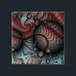 Abstract Vivid Fantasy Fractal Art Brown Blue 2 Inch Square Button<br><div class="desc">Modern abstract brown blue 3D fractal art.
Design for your square button and more.</div>