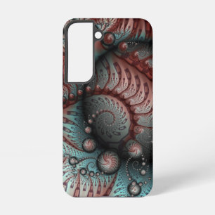 Abstract Vivid Fantasy Fractal Art Brown Blue Samsung Galaxy Case