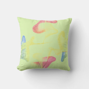 Abstract Vortex Funnels Red Blue Yellow Pillows