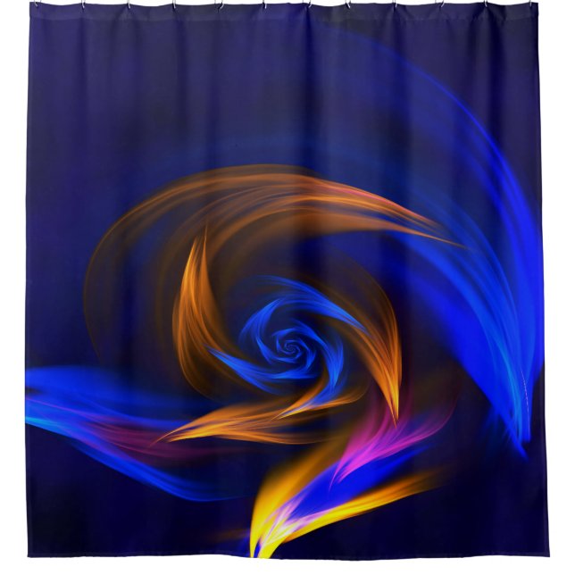 Abstract Vortex Shape Blue Orange (Front)