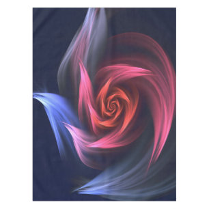 Abstract Vortex Shape Red And Blue Tablecloth