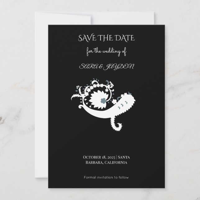 Abstract Wall Art Aesthetic Wallpaper | Modern Art Save The Date (Front)