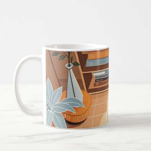 Abstract warm cozy Boho style Coffee Mug (Left)