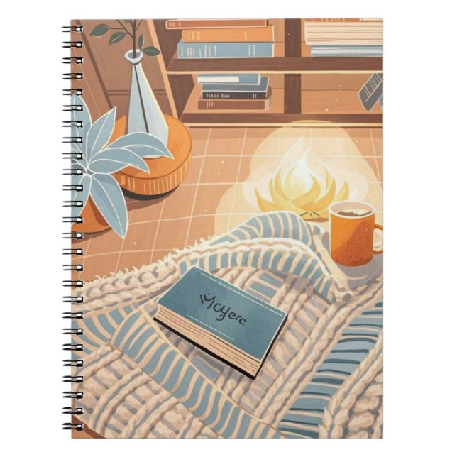 Abstract warm cozy Boho style Notebook (Front)