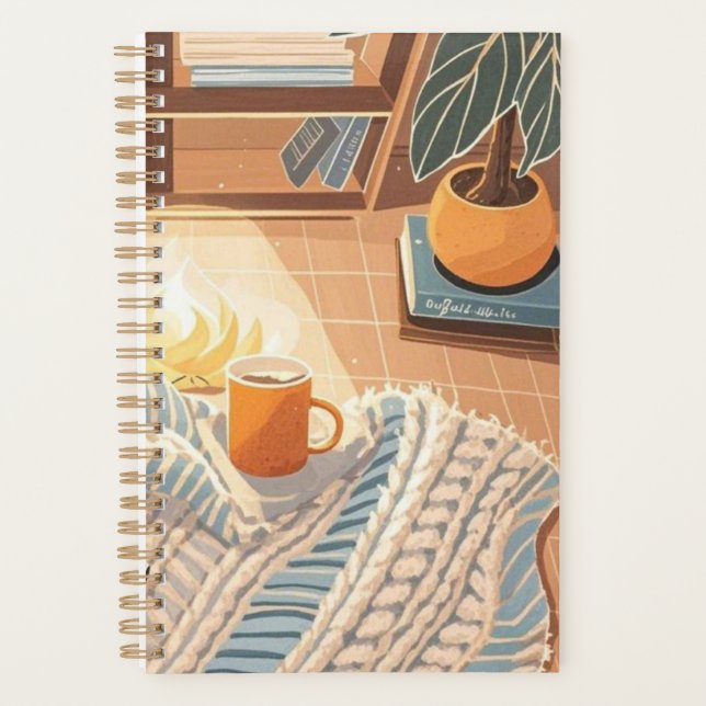 Abstract warm cozy Boho style Planner (Front)