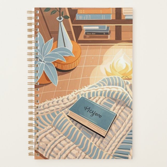 Abstract warm cozy Boho style Planner (Front)