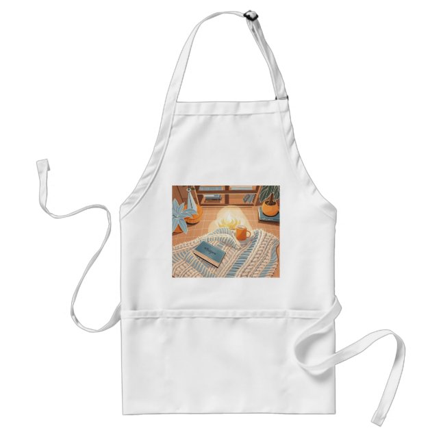 Abstract warm cozy Boho style Standard Apron (Front)