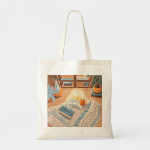 Abstract warm cozy Boho style Tote Bag