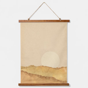 Abstract warm landscape hanging tapestry