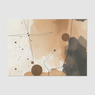 Abstract Warm Minimalist Layers Tissue Paper