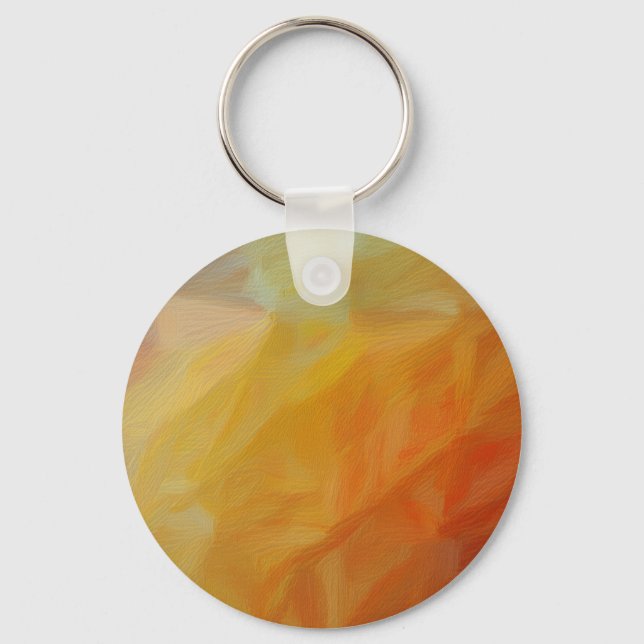 Abstract Warmth: Impressionist Mosaic Keychain (Front)