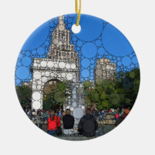 Abstract Washington Square Park New York Ceramic Ornament