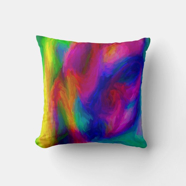 Abstract Water Colours Cushion (Front)