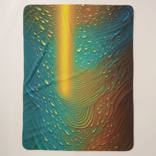 Abstract Water Drops Sherpa Blanket
