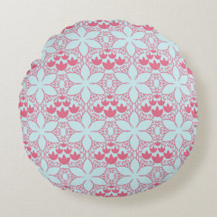 Abstract Water Lilies Pattern Round Pillow