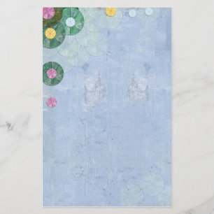 abstract water lilies stationery