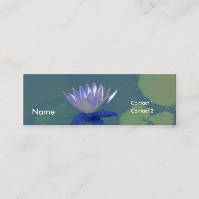 Abstract Water Lily Profile Card (Front)