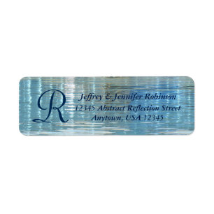 Abstract Water Reflection Monogram Return Address