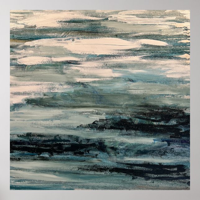 Abstract Water Scape Painting Poster (Front)
