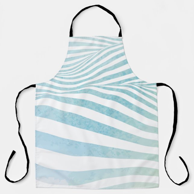 Abstract water texture made by hand painted waterc apron (Front)