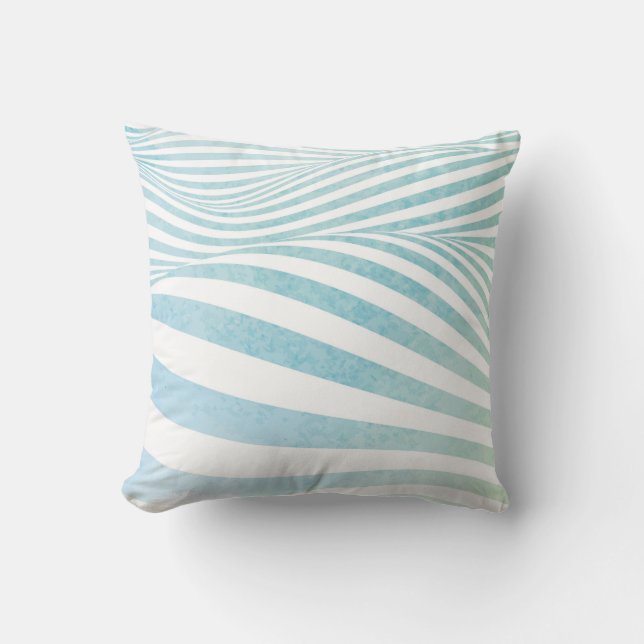 Abstract water texture made by hand painted waterc throw pillow (Front)