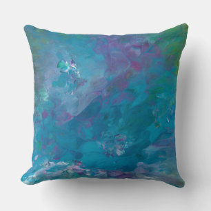 Abstract Water Throw Pillow