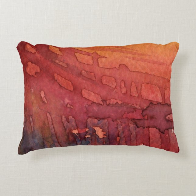 Abstract watercolor 3 accent pillow (Front)