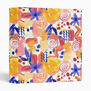 Abstract Watercolor 3 Ring Binder