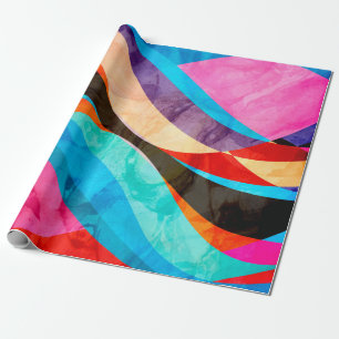 Abstract Watercolor abstract colorful background w Wrapping Paper