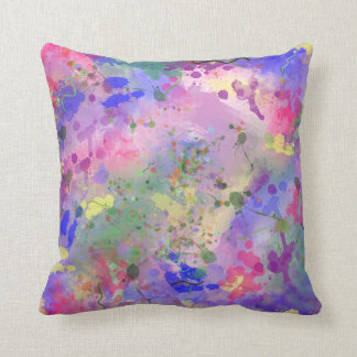 Abstract Watercolor Accent Pillow