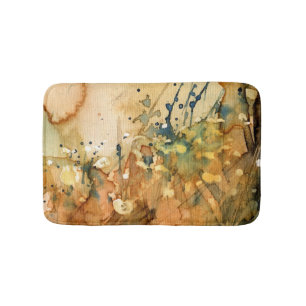 Abstract watercolor and old background bath mat