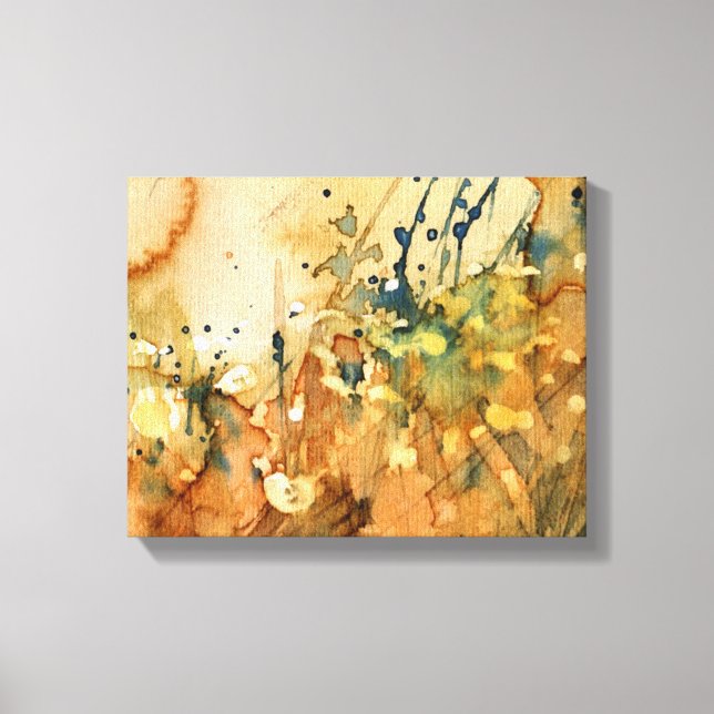 Abstract watercolor and old background canvas print (Front)