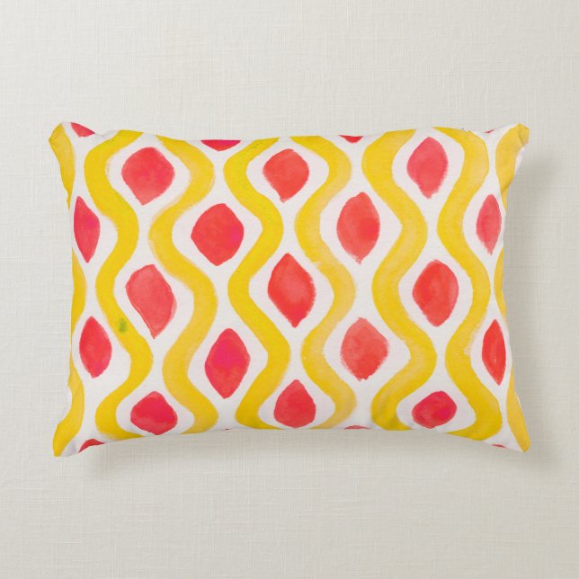 Abstract watercolor background accent pillow (Front)