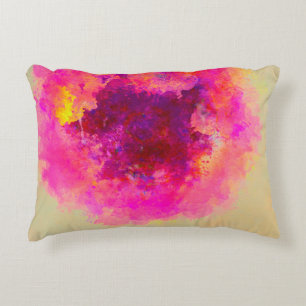 Abstract watercolor background. Colorful texture.  Accent Pillow