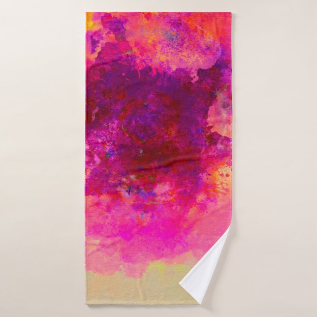 Abstract watercolor background. Colorful texture.  Bath Towel (Bath Towel)