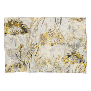 Abstract watercolor background: dandelion, juniper pillowcase