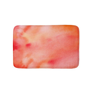 Abstract Watercolor Background - Orange Bath Mat
