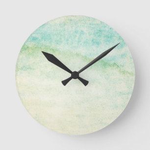 Abstract watercolor background round clock
