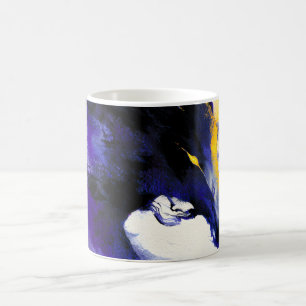 Abstract Watercolor Black Horse Portrait Coffee Mug