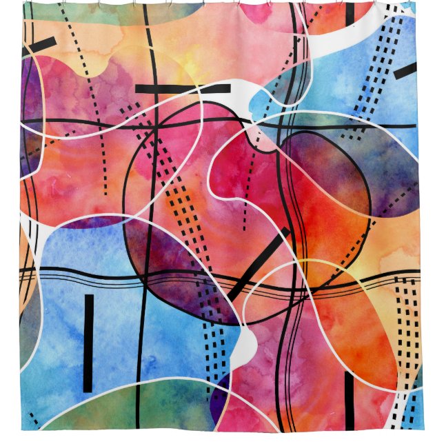 Abstract Watercolor Black White Pattern (Front)