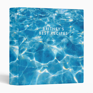 Abstract watercolor blue sea binder