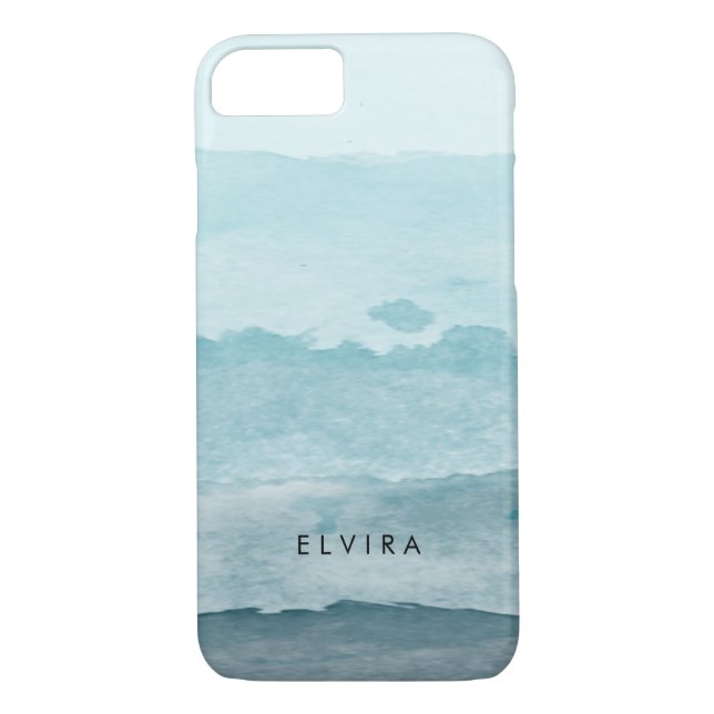 Abstract watercolor blue sea Case-Mate iPhone case (Back)