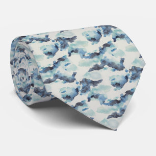 Abstract Watercolor Brush Pattern Tie