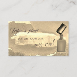 Abstract Watercolor Brush Strke  Referral Card